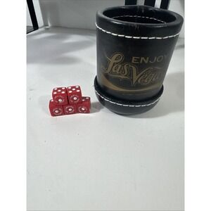 Deluxe Las Vegas Dice Cups With‎ 5 Standard Dice